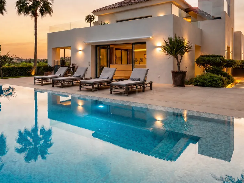 Villa con piscina en venta, inversión SEO internacional para inmobiliarias en Estepona